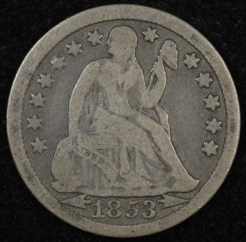 1853 Seated Liberty Dime w/Arrows ( VG) 🕰️Original Time Piece🕰️ (26-070)