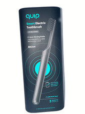 Quip Adult Smart Electric Toothbrush All Black Metal Soft Bristles RARE