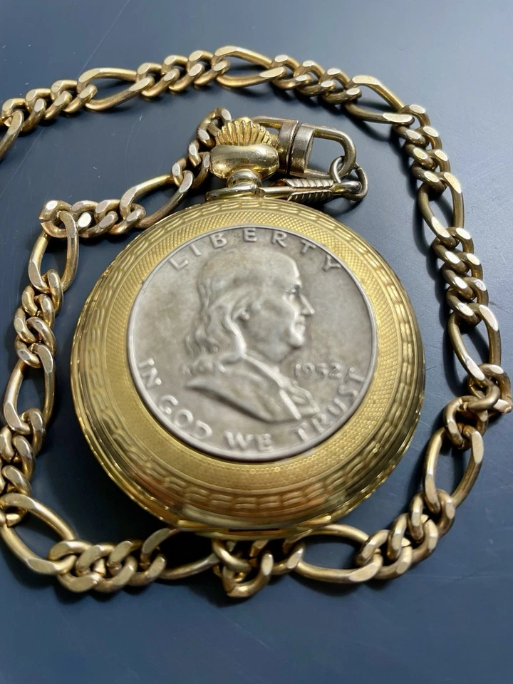 U.S. 1952 Half Dollar Pocket Watch, new battery installed | Free Shipping - Image 2 of 4