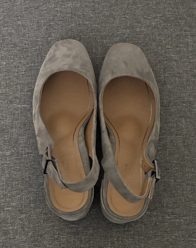 NUEVO SIN ETIQUETAS Mujer Vionic Nareen Gamuza Eslinga Trasera Bloque Tacones Talla 8.5 Foto 2 de 4