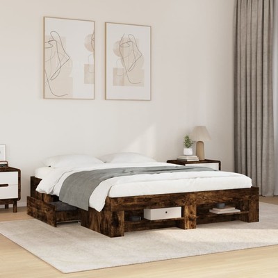 Bettgestell mit Lattenrost Schlafzimmerbett Bett Bettrahmen Holzwerkstoff vidaXL
