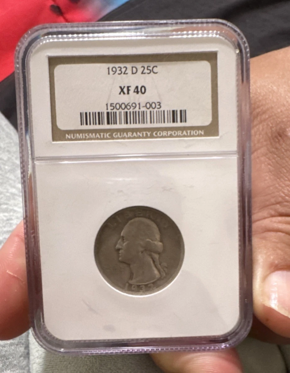 Silver XF 40 Graded 1932 Year Washington Quarters (1932-1998) for