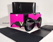 Valentino V-Gold III Cat Eye Women's Sunglasses, Black, Gray