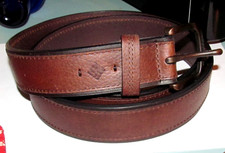 Columbia,Men's Brown Patterned,Solid Leather,Jeans,Belt,Size 44 Excellent Cond.