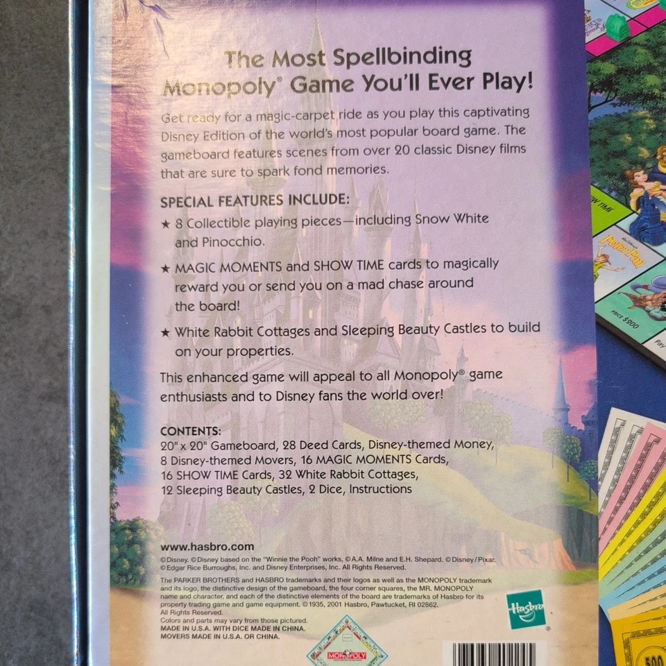 Monopoly Game By Parker Brothers The Disney Edition. 2001. 8 collectible metal - Image 3 of 4