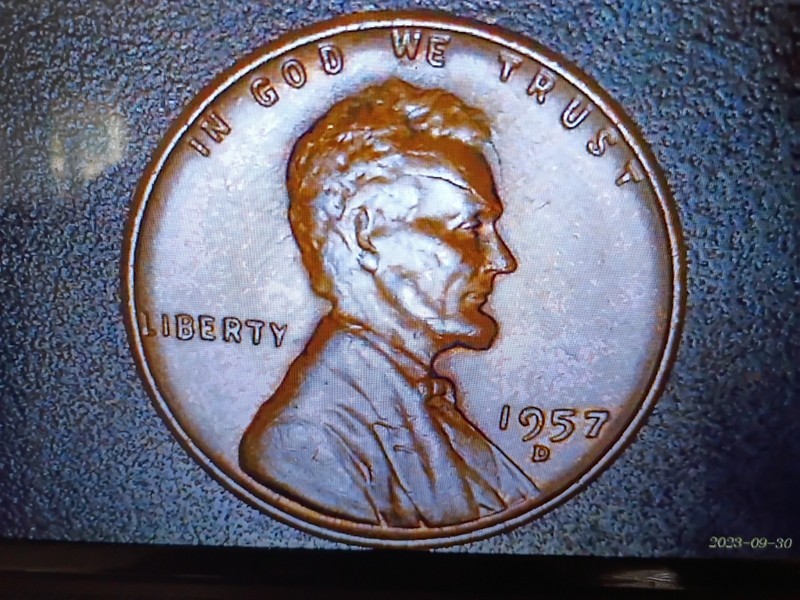 🔥🔥🔥1957 D Lincoln What Cent W/ Obv Head Die Breaks Exc Circ Cond + Eye Appeal