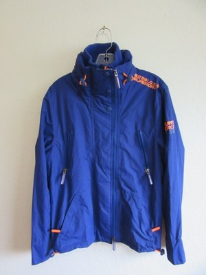 SUPERDRY Blue Engineered The Wind Attacker S High Collar Full Zip Jacket EUC