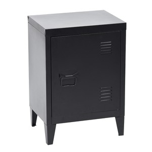 Metal Nightstand Bedside Table 2 Shelves With Detachable Legs Low Stand Locker Ebay