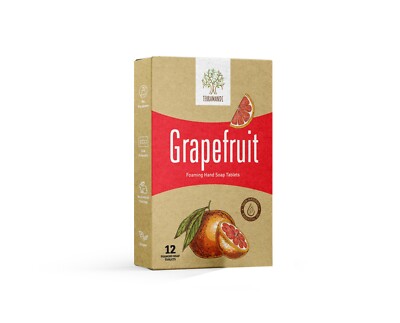Grapefruit Foaming Soap Tablets, 12 Count. Makes 96 oz of foaming hand soap.