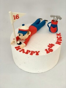 Personalised Edible Golf Birthday Cake Topper Set Golf Boy Bag