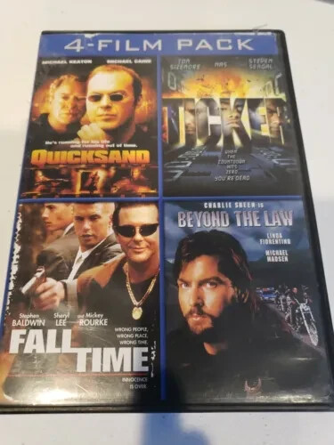 4 Film Pack: Quicksand, Ticker, Fall Time, & Beyond The Law***DISC ONLY, NO TRAC - Picture 1 of 1