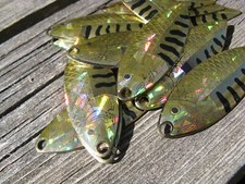 Golden Perch #5.5 Willow Leaf Spinner Blades- Gold Lot of 15 C2