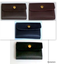 Leather Key Case w Coin Pocket 6 Removable Key Hooks Pick Color Made in USA 124