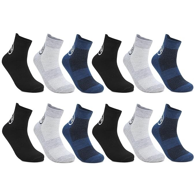 ComfyFit Ankle Socks Sports Socks for Mens And Women Cotton 12 Sockes Ankle-image