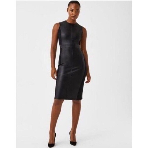 Taglia 1X Abito tubino Spanx in ecopelle colore nero - Foto 5 di 8