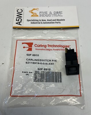 Carling 50F-6918  Rocker Switch 62116919-0-0-N-XN1