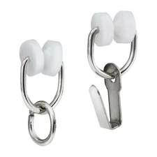 RecPro RV Nylon Wheel Carrier Ring/Hook for I Beam Track Curtain Rod 14/20 Packs