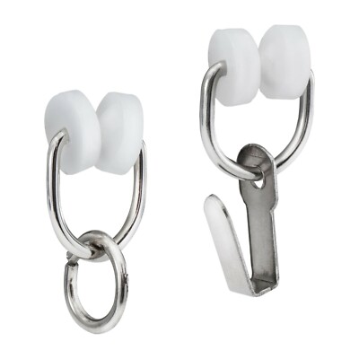 RecPro RV Nylon Wheel Carrier Ring/Hook for I Beam Track Curtain Rod 14/20 Packs