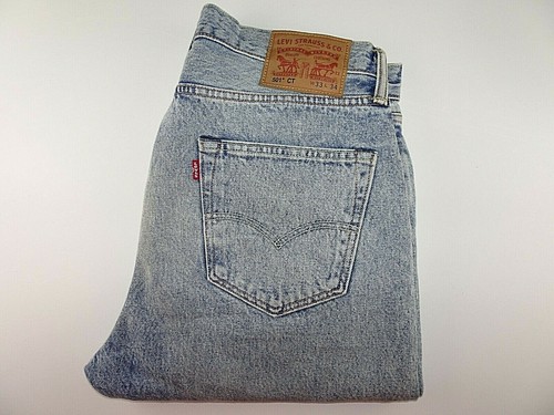 Jeans Levis 501 CT Sbiancato Denim Affusolato FIT W33 L34 vita 33\