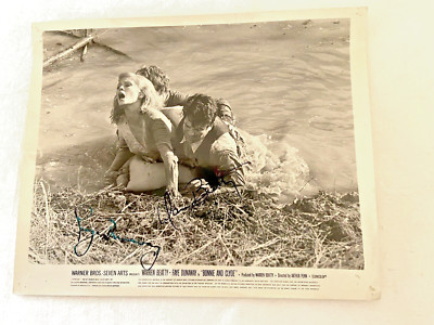 FAYE DUNAWAY / WARREN BEATTY original signiert Foto 25,5x20,5  Bonnie and Clyde