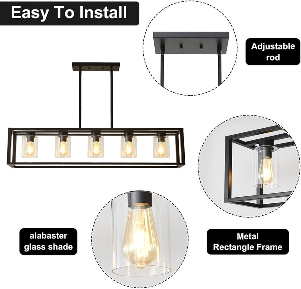 Farmhouse Dining Room Light Fixture Kitchen Island Pendant Lighting