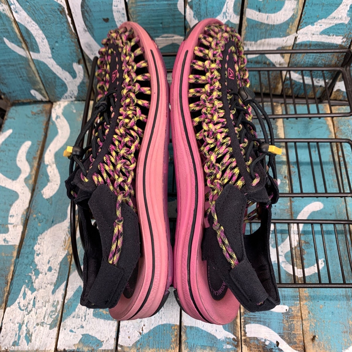 Keen Uneek Braided Cord Fisherman Sandals Pink/Multicolor Women's