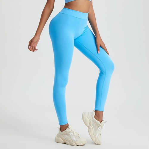 Back V Butt Yoga Pants Women High Waist Fitness Workout Gym Running Scrunch Leg - Picture 9 of 16