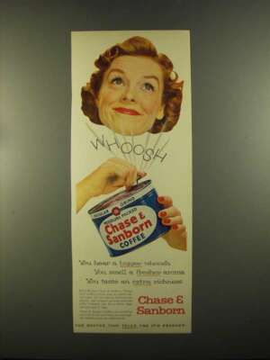 1955 Chase & Sanborn Coffee Ad - A Bigger Whoosh