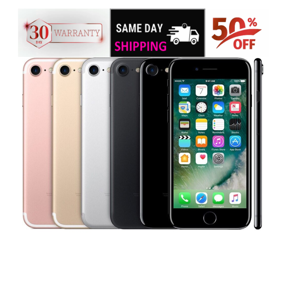 Apple iPhone 7 -32GB 128GB- Unlocked Verizon LTE GSM Black/Rose
