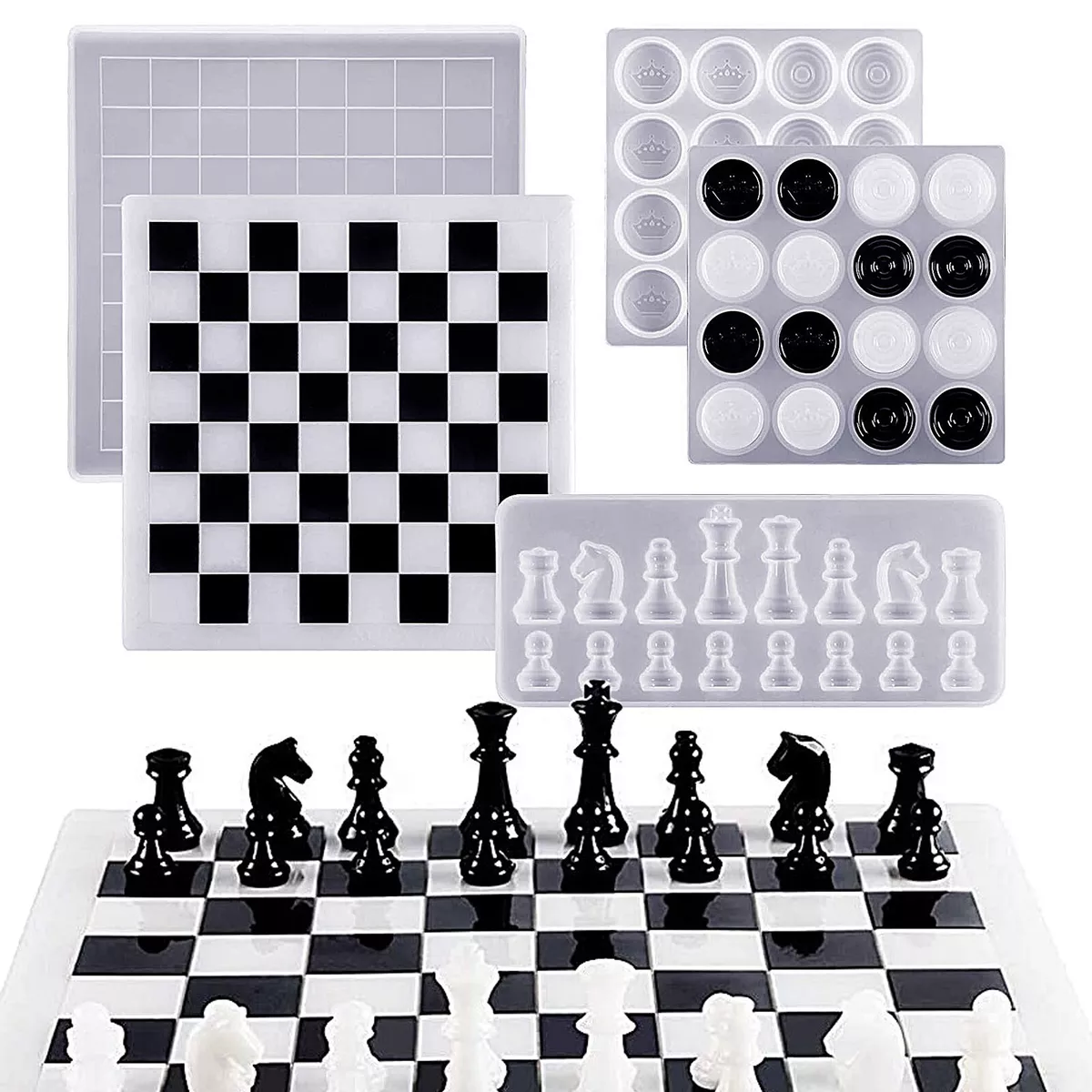 ZTOO DIY Chessboard Mold Handmade Chess Set And Checker Game Board