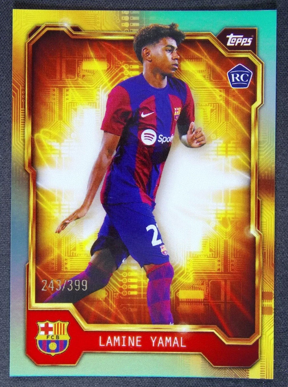 2023 Topps FC Barcelona Soccer Lamine Yamal #BARG-3 Rookie RC /399 SP