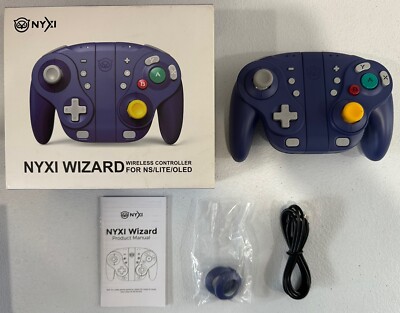 NYXI WIZARD NINTENDO SWITCH WIRELESS CONTROLLER PURPLE *BRAND NEW OPEN BOX*