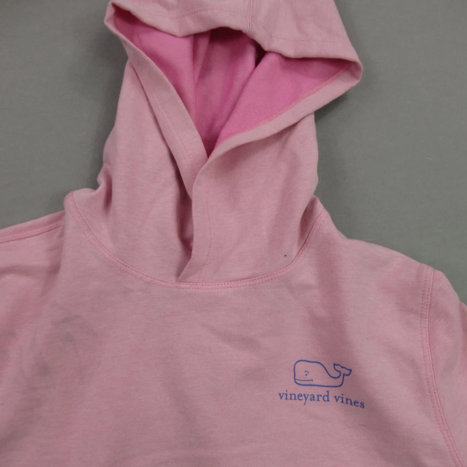 Moletom com capuz Vineyard Vines meninas manga longa grande casual leve rosa ao ar livre - Imagem 3 de 4
