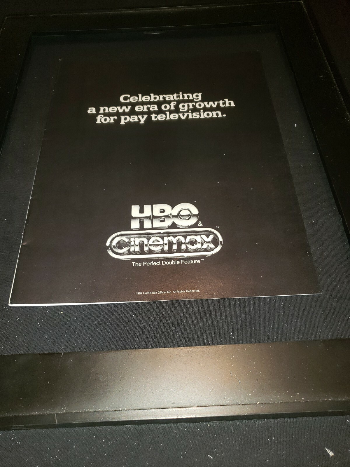 HBO Cinemax Rare Original 1982 Promo Ad Framed! | eBay