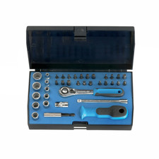 Gedore 2010348 D 20 KAU-20 Socket set 1/4" UD-IN-IS-PH-PZ-TX, 37 pieces