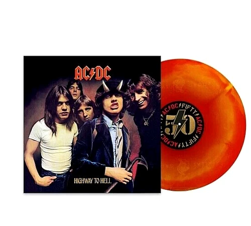 AC/DC Highway To Hell LP Fifty 50th Anniversary Edition Hellfire Color Vinyl NEW