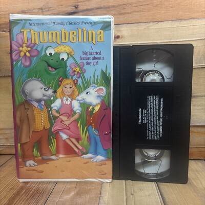 Thumbelina VHS Tape Used Cartoon Clamshell RARE
