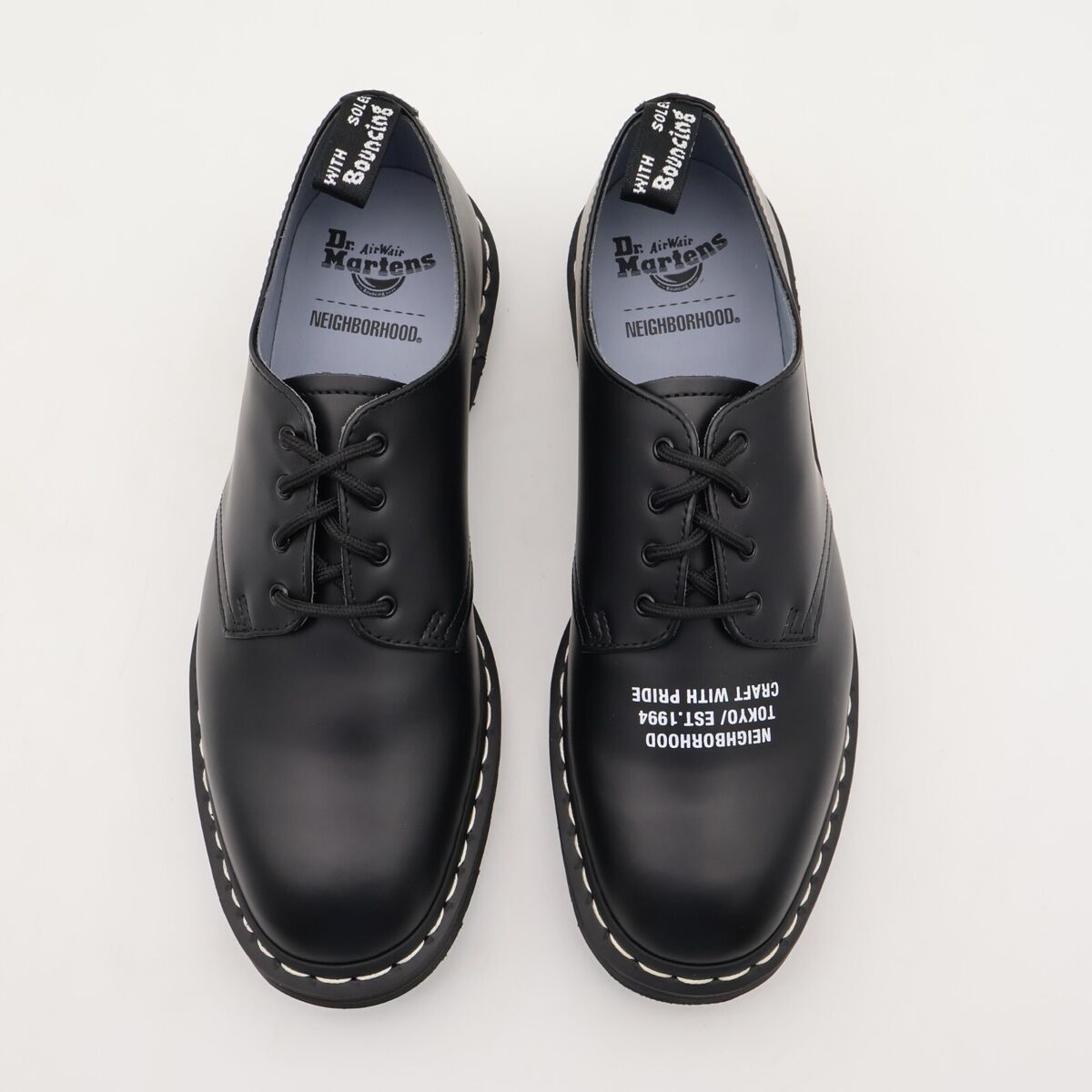 32235001 NEIGHBORHOOD Dr.Martens Smith 4 Hole Black (Men's 32235001 NEIGHBORHOOD Dr.Martens Smith 4 Hole Black (Men's