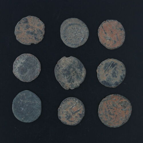 Ancient Coins Mixed Figural Roman Artifacts Lot of 9 B10009 - Afbeelding 1 van 3