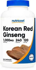 Nutricost Korean Red Ginseng 500mg, 240caps 120 servings - EXP 07/2027