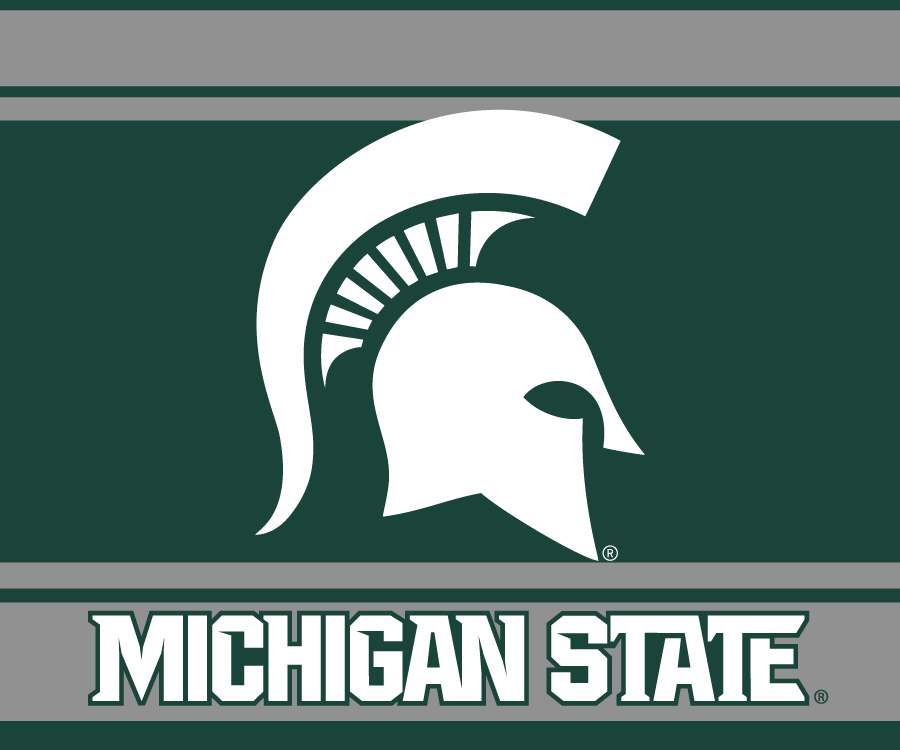 MICHIGAN STATE 5" X 6" STRIPED CAR FOR 2016