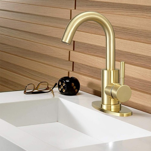 Gold Geb??rstet K??chenarmatur Mischbatterie Schwenkverarmung Waschbecken - Bild 2 von 11