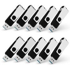 10PACK/Lot 64GB USB3.0 Flash Drive Anti-skid Rotating Thumb U Disk Memory Stick