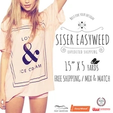 SISER HTV EasyWeed Heat Transfer Vinyl Material 15" x 5 Yards MIX AND PICK