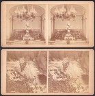 (2) Morrisville VT Stereoviews Church Interior / Cascades