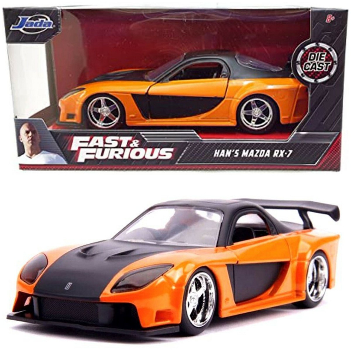 30736. 1:32 Jada Toys Fast and Furious Han's Mazda RX-7 Diecast