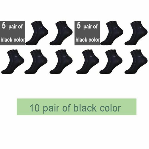 10Pairs/Lot Men Bamboo Socks Brand Comfortable Breathable Casual Business Men's Crew Socks High Quality Guarantee Sox Male Gift main image 1