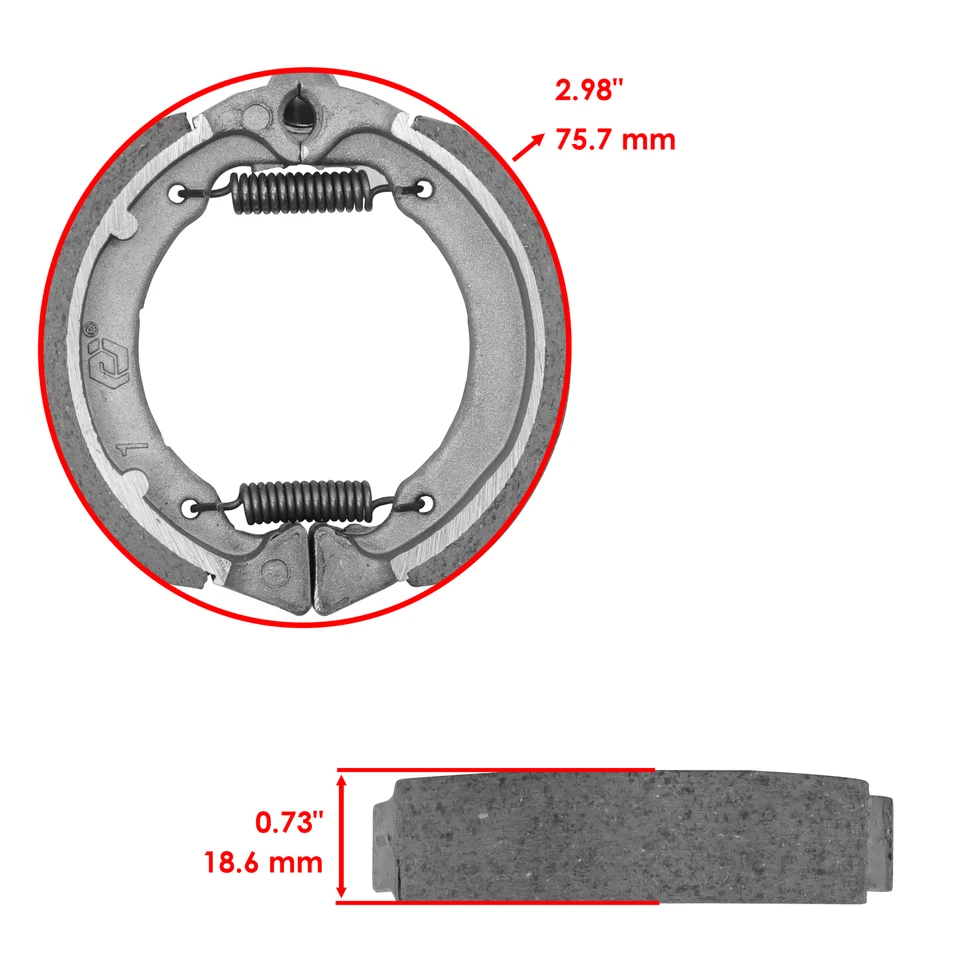 Zapatas de freno delanteras para Suzuki LT80 Quadsport 80 1987 1990 1991 1992 93 94 95 1996 Foto 2 de 4
