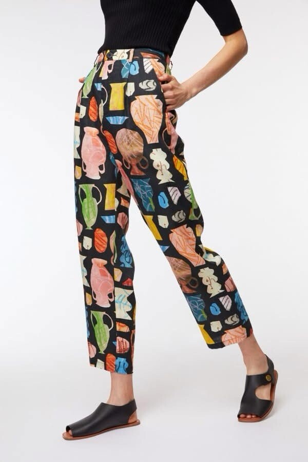 Pantalón Pantalón GORMAN Urn Your Keep Lino Multicolor Talla 6