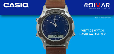 VINTAGE CASIO AW-45L-2EV, ANA/DIGI WR.50m, ILLUMINATOR, QW.1737, AÑO.1997